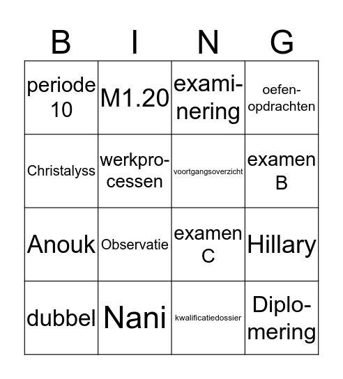 LPV3O17VB  Bingo Card