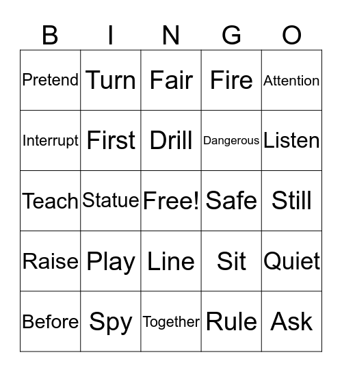 Teachtown Bingo Card