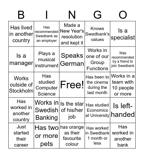 We Day Mingle Bingo - Find someone who Bingo Card