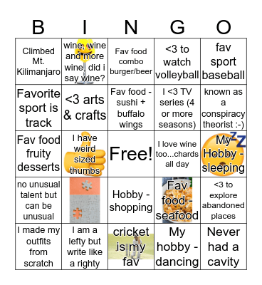 HR Bingo Card