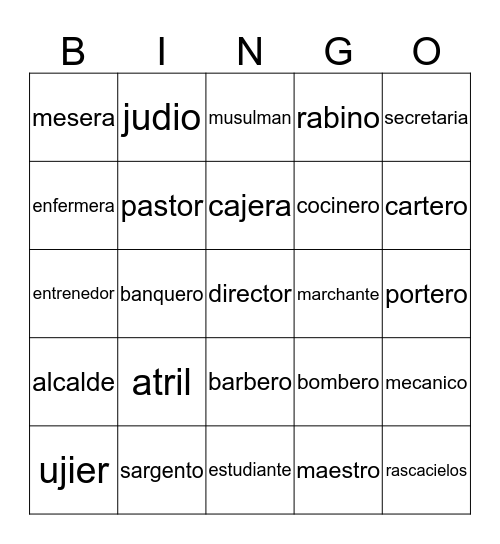 Going Downtown Bingo Card