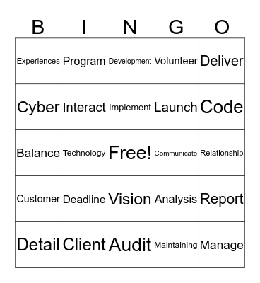 A Day in the Life of a Woman in Tech Bingo Card