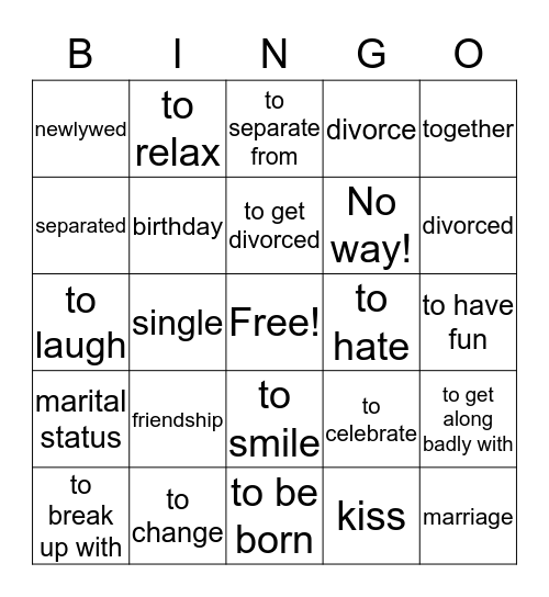 La fiesta Bingo Card