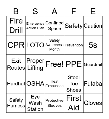 "Stay Alert, Don't Get Hurt" Bingo Card