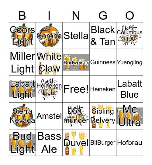 Beer Bingo!! Bingo Card