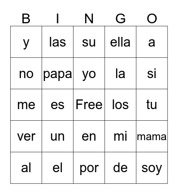 Bingo Card