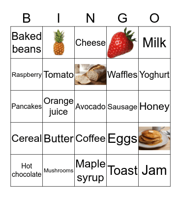 BREAKFAST Bingo Card