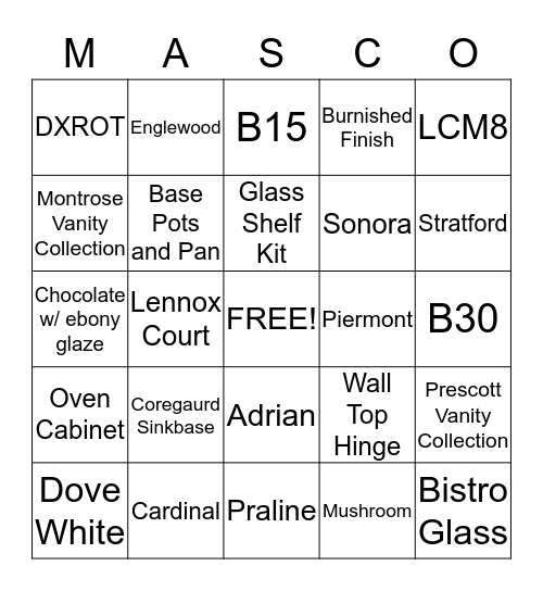 Kraft Your Style Bingo Card