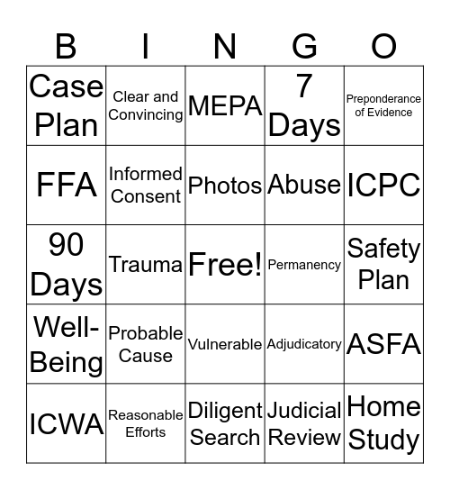 I Really Did Pay Attention, Erika! Bingo Card