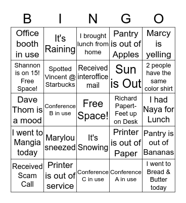 Z-Firm LP Bingo Card