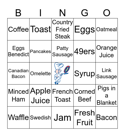 The Original Pancake House Bingo Card