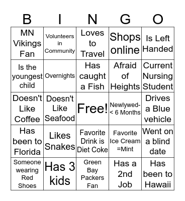 VOA Social BINGO Card