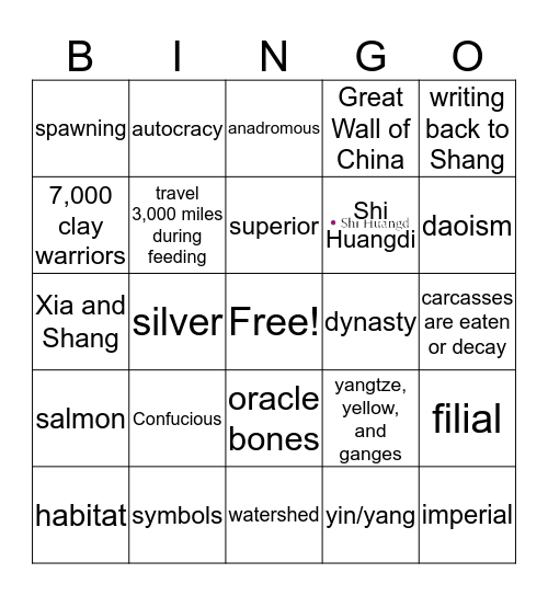 Who Has Been Listening??? Bingo Card