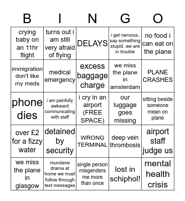 JAPANUARY 2020 DISASTER BINGO Card