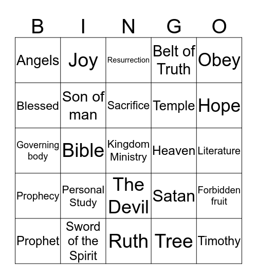 JW Bingo Card