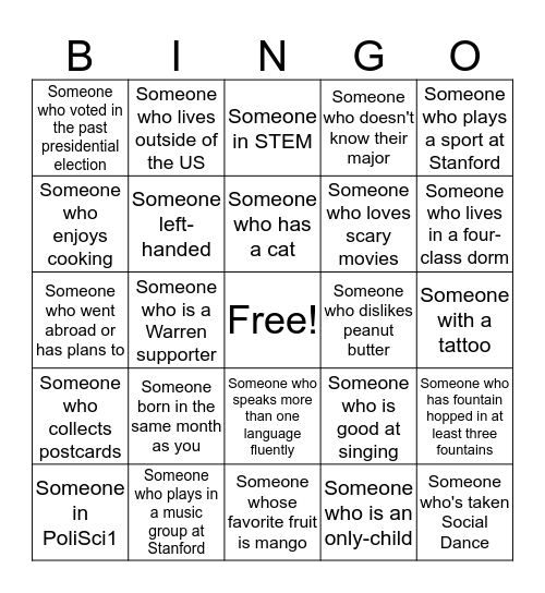 SWIP Bingo Card