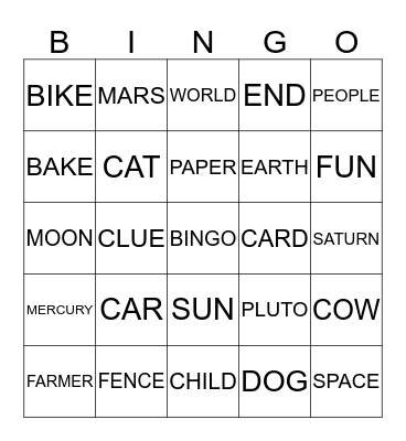 RANDOM WELKER BINGO Card