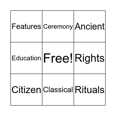 How Growing up Changes us? Bingo Card