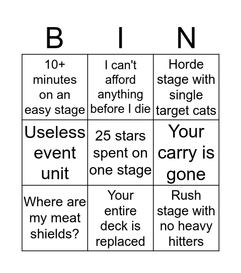 Legend Quests Bingo Sheet Bingo Card