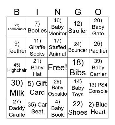 Baby Osbaldo's Bingo Card