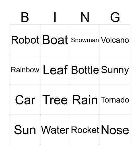 Review Bingo Card