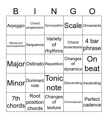 Compositional Devices Bingo! Bingo Card