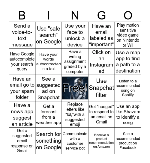 AI Bingo  Bingo Card