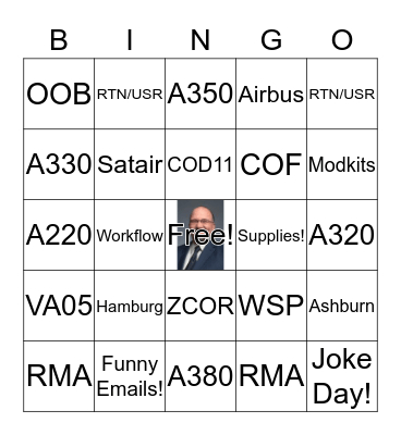 Airbus Bingo! Bingo Card