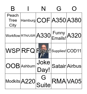 Airbus Bingo! Bingo Card