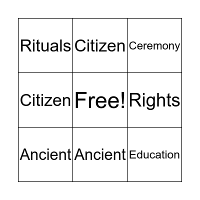 How Growing Changes us? Bingo Card