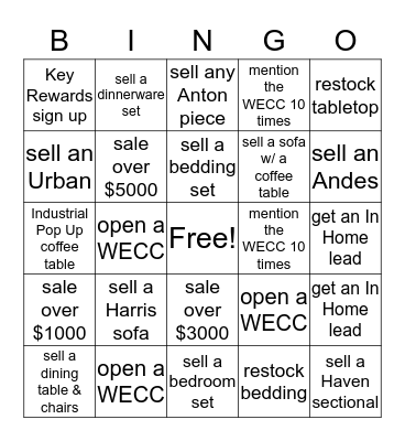 BMSM BINGO Card