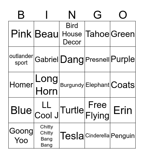 Bingo Card