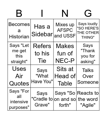 Krowel BING (the O is silent) Bingo Card