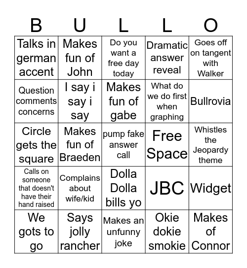 bingo Card