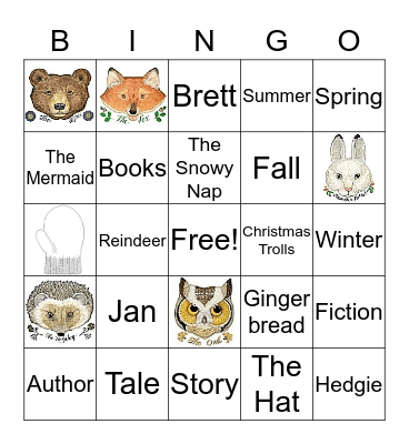 Jan Brett Bingo Card