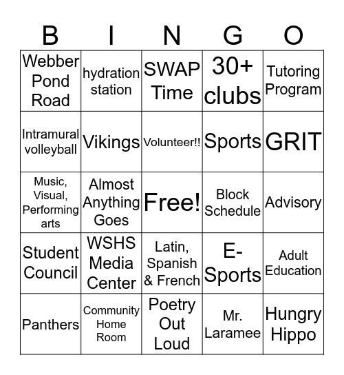 CLASS OF 2024 BINGO Card