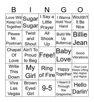 Music Bingo Card