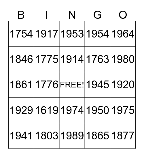 VA/ US History SOL Review Bingo  Bingo Card