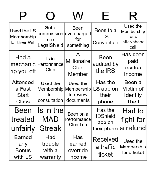 Lead the Change in 2020 Bingo Card