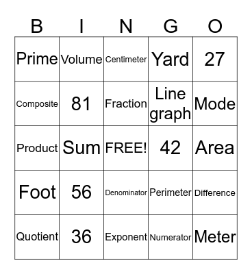 Spruce Bingo Card