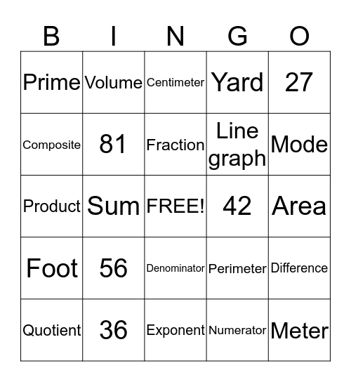 Spruce Bingo Card