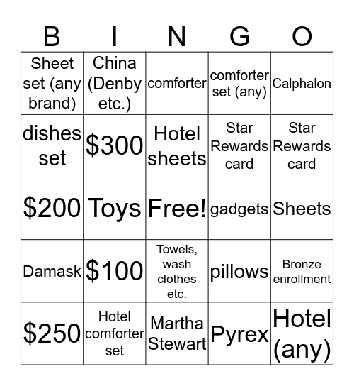 THE GREAT HOME SALE $3MM for every BINGO (let's stay #1) Bingo Card