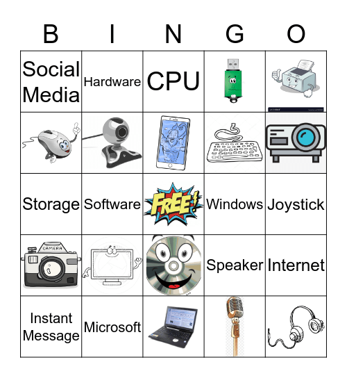 Computer Terms Bingo Card