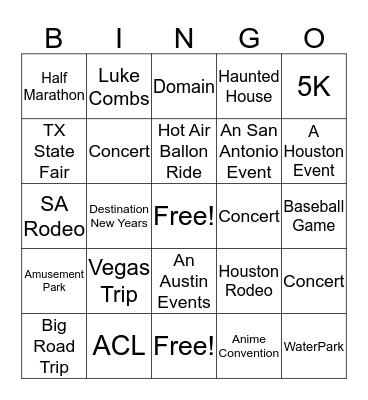 2020  Bingo Card