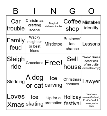 Hallmark Bingo Card