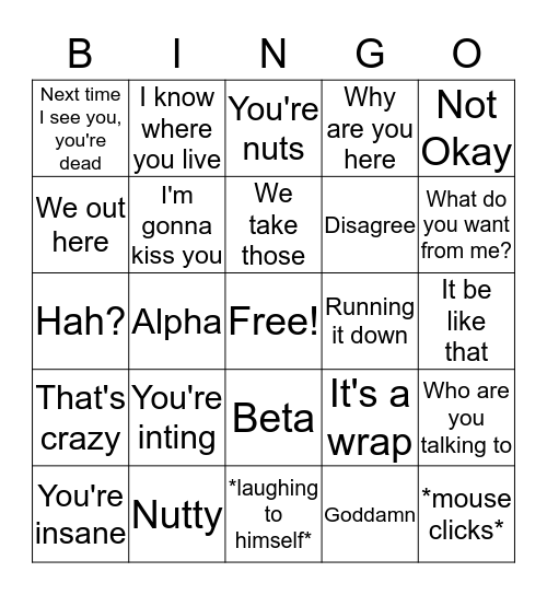 Snoss Bingo Card
