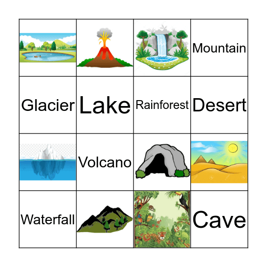 Geography Bingo Card