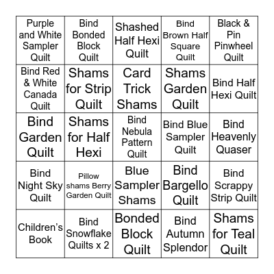 Wanda’s Quilt Bingo Card