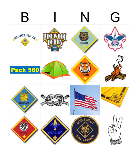 Cub Scout Bingo! Bingo Card