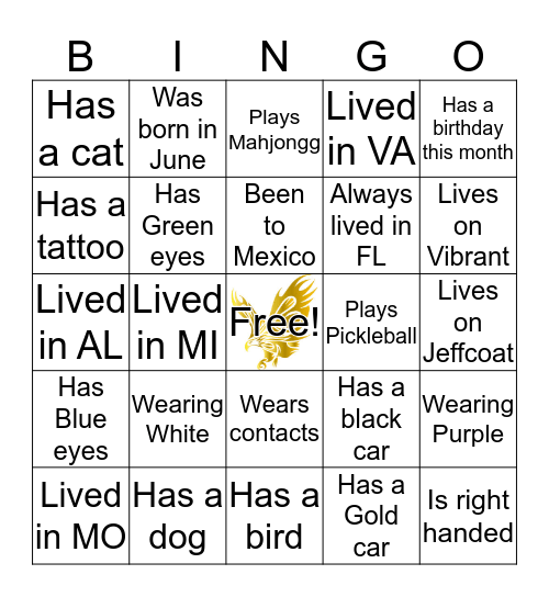 Sheagles Bingo Card
